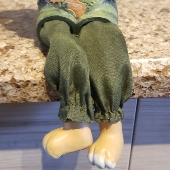 2 Shelf Sitting EASTER BUNNIES w Dangle Legs - Picture 3 of 16